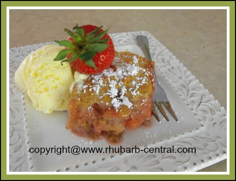 Strawberry Rhubarb Cobbler with nuts and oatmeal topping