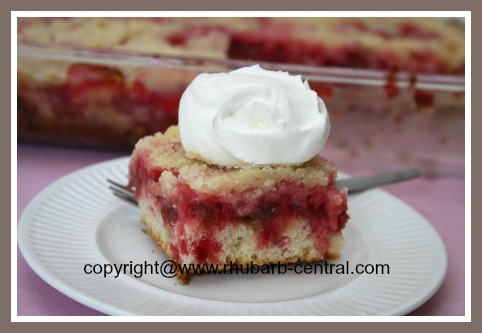 Strawberry Rhubarb Coffee Cake Recipe to Make with Jello /Gelatin