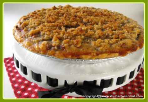 Single Crust Rhubarb Pie with Yogurt 